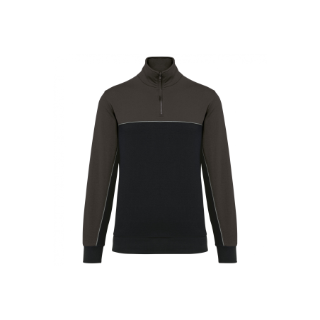 Sweat-shirt col zippé Black / Dark Grey Sweat-shirt col zippé Black / Dark Grey