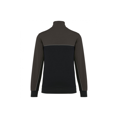 Sweat-shirt col zippé Black / Dark Grey