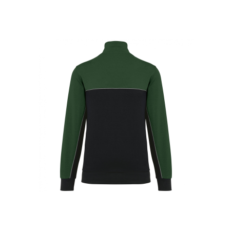 Sweat-shirt col zippé Black / Forest Green Sweat-shirt col zippé Black / Forest Green