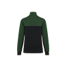 Sweat-shirt col zippé Black / Forest Green Sweat-shirt col zippé Black / Forest Green