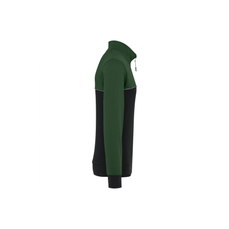 Sweat-shirt col zippé Black / Forest Green Sweat-shirt col zippé Black / Forest Green