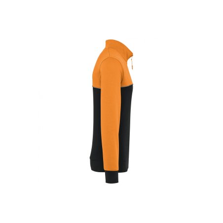 Sweat-shirt col zippé Black / Orange