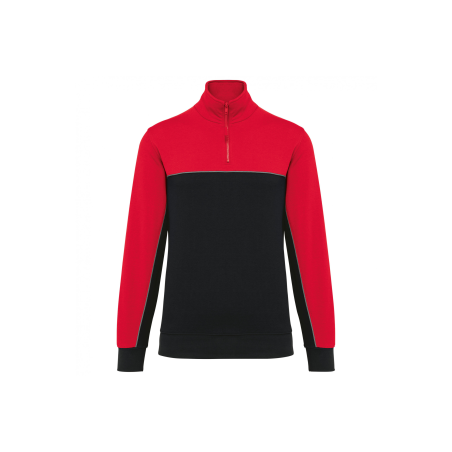 Sweat-shirt col zippé Black / Red Sweat-shirt col zippé Black / Red
