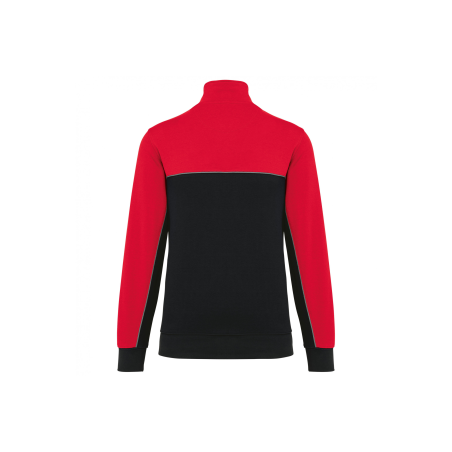 Sweat-shirt col zippé Black / Red