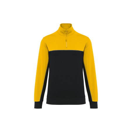 Sweat-shirt col zippé Black / Yellow Sweat-shirt col zippé Black / Yellow