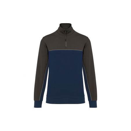 Sweat-shirt col zippé Navy / Dark Grey Sweat-shirt col zippé Navy / Dark Grey