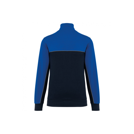 Sweat-shirt col zippé Navy / Royal Blue