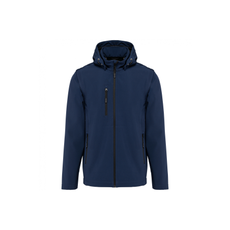 Veste Softshell à capuche manches amovibles Navy Veste Softshell à capuche manches amovibles Navy