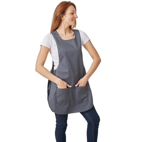 Blouse Tablier chasuble lien Gris foncé Blouse Tablier chasuble lien Gris foncé