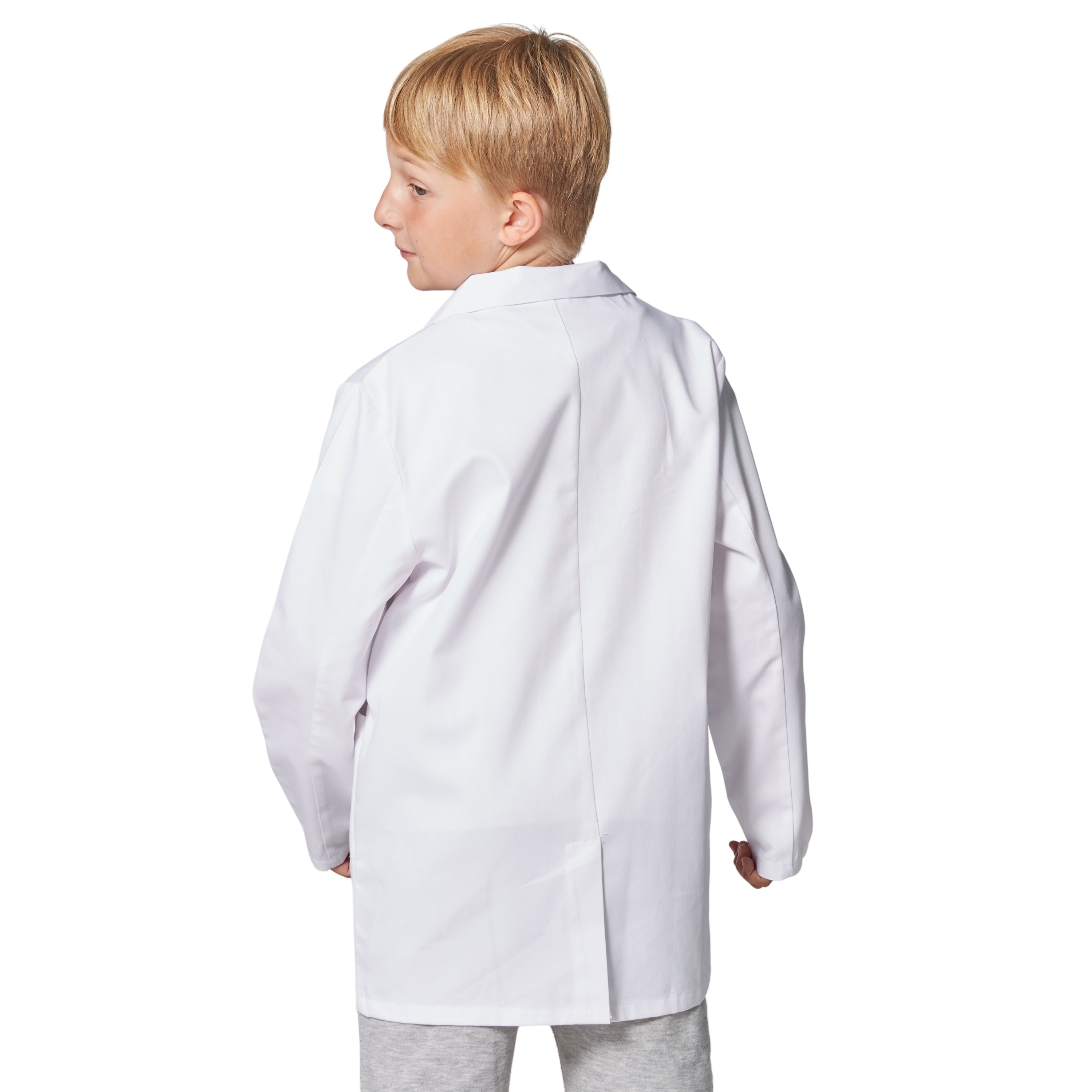 Blouse Blanche Enfant,Blouse Chimie Enfant, de Laboratoire Manche Longue Medicale,Coton,Chimie Travail,Medicale Manche Sciences,pour étudiant Cosplay