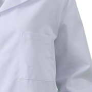 Blouse Blanche De Laboratoire/Pharmacie - Coton, Manches Longues, Avec Poche - Unisexe Pour Collège, Lycée, Médical