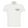 Polo Blanc Manches courtes avec Broderie texte coté Coeur Polo Blanc Manches courtes avec Broderie texte coté Coeur