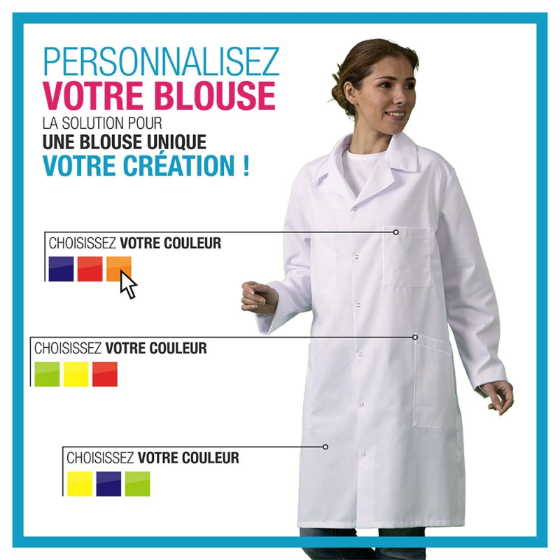 blouse de travail personnalisable