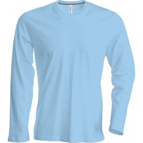 Hommes Vêtements Hauts & t-shirts T-shirts T-shirts manches longues Blue T-shirts manches longues blue ruffled long sleeve 