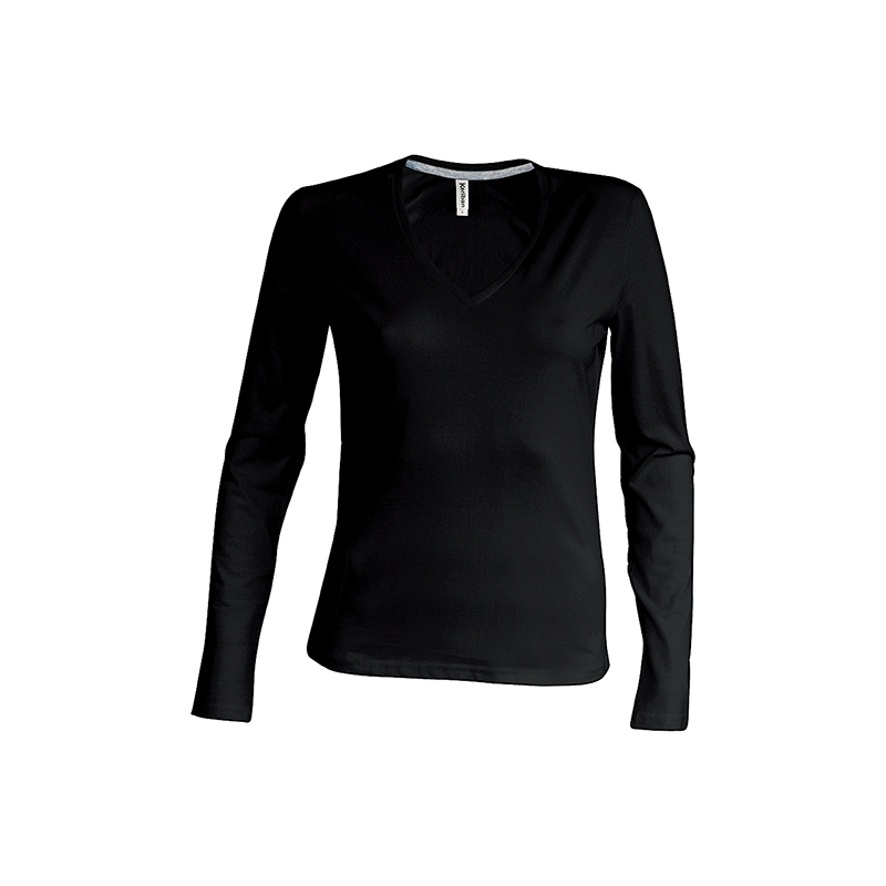T-shirt femme manches longues en coton bio à côtes blanc
