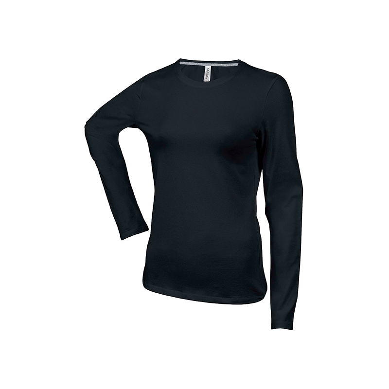 T-shirt manches longues en lyocell mélangé · Noir, Rouge, Gris