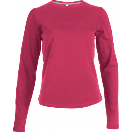 t shirt manche longue col rond femme
