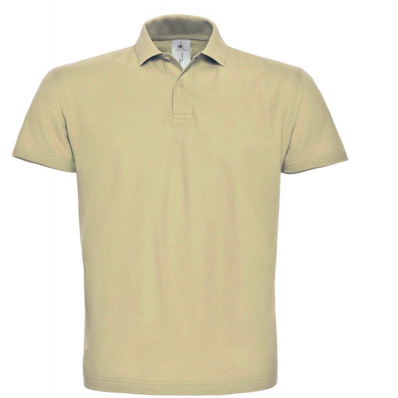 Polo piqué homme manches courtes beige - label-blouse.net