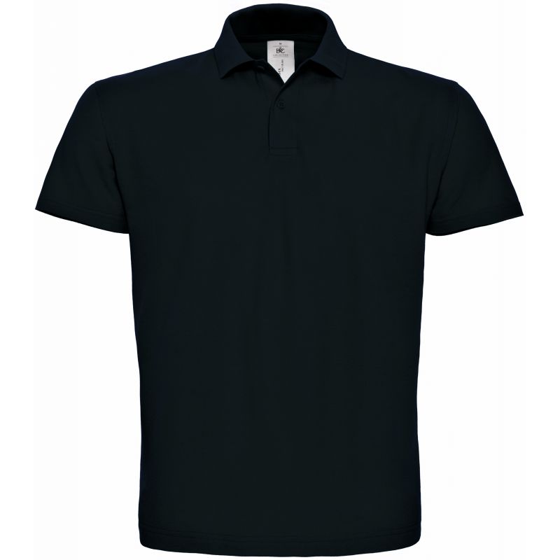 Polo piqué homme manches courtes noir pour ...