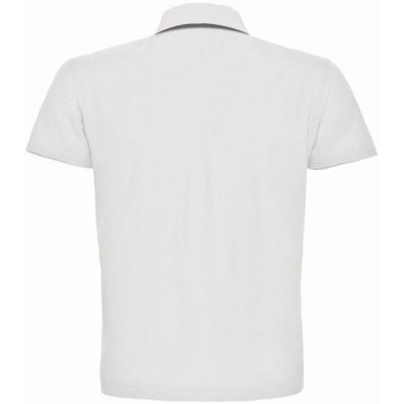 Polo Blanc Manches courtes avec Broderie texte coté Coeur Polo Blanc Manches courtes avec Broderie texte coté Coeur