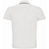 Polo Blanc Manches courtes avec Broderie texte coté Coeur Polo Blanc Manches courtes avec Broderie texte coté Coeur
