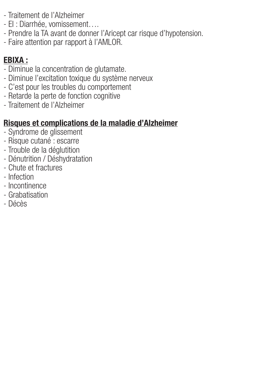 Fiche de révision Alzheimer : cours et fiche IDE (définition, signes, prise en charge) — page 5