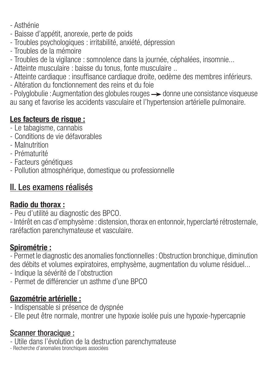 Fiche de révision BPCO : cours et fiche IDE (définition, signes, prise en charge) — page 2