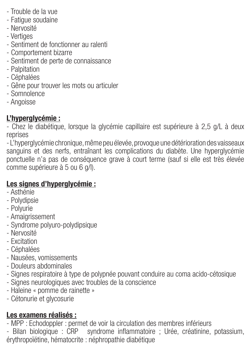 Fiche de révision Diabète : cours et fiche IDE (définition, signes, prise en charge) — page 2