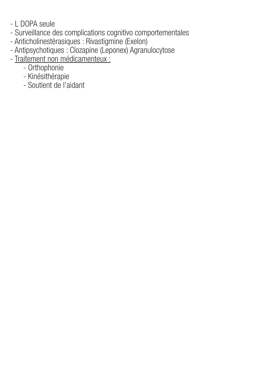 Fiche de révision Parkinson : cours et fiche IDE (définition, signes, prise en charge) — page 4