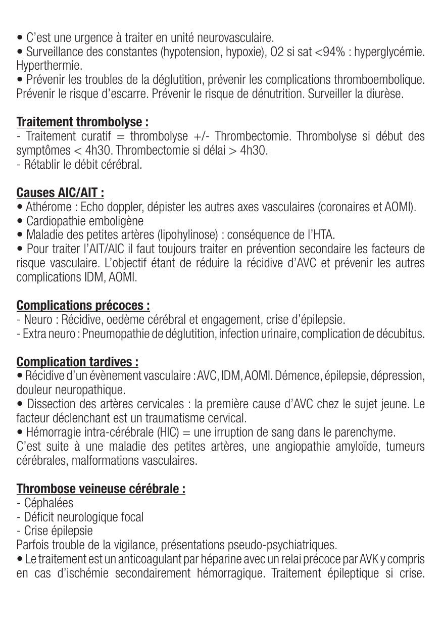 Fiche de révision Pathologies vasculaires : cours et fiche IDE (définition, signes, prise en charge) — page 2