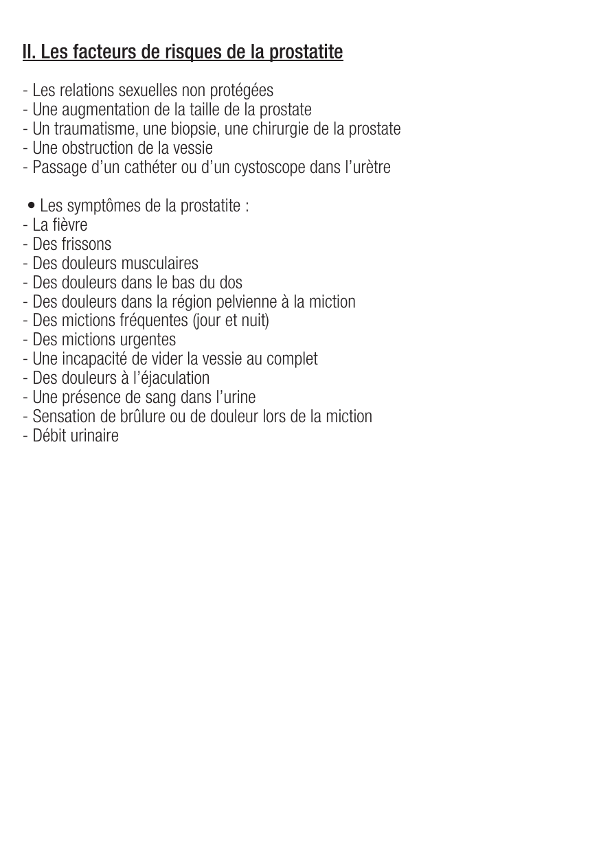 Fiche de révision Prostatite : cours et fiche IDE (définition, signes, prise en charge) — page 2