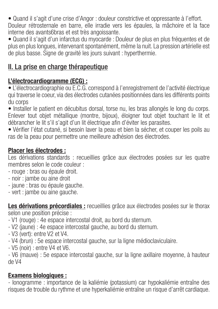 Fiche de révision SCA : cours et fiche IDE (définition, signes, prise en charge) — page 2