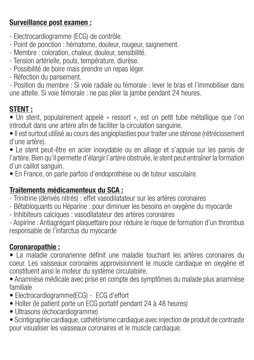 Fiche de révision SCA : cours et fiche IDE (définition, signes, prise en charge) — page 4
