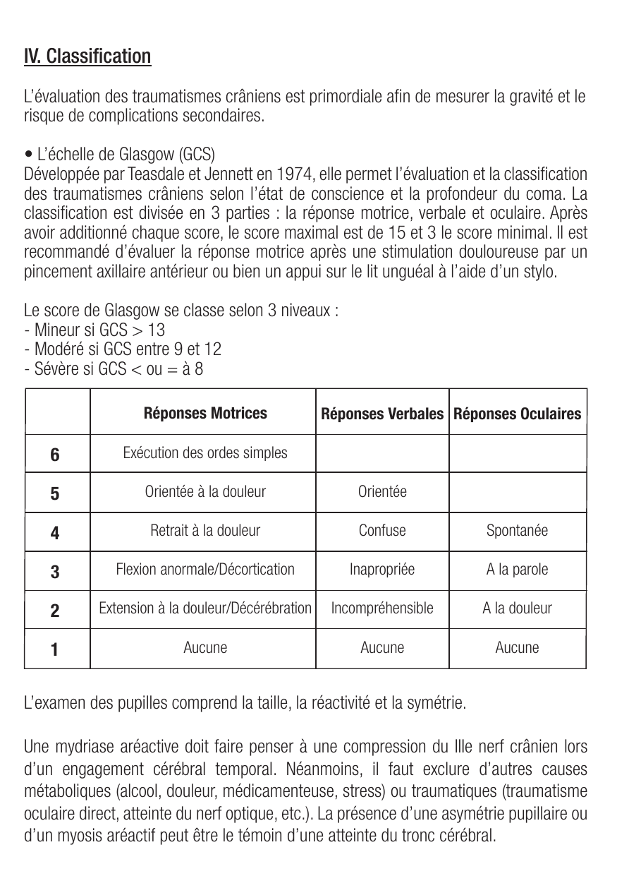 Fiche de révision Traumatisme Cranien : cours et fiche IDE (définition, signes, prise en charge) — page 2