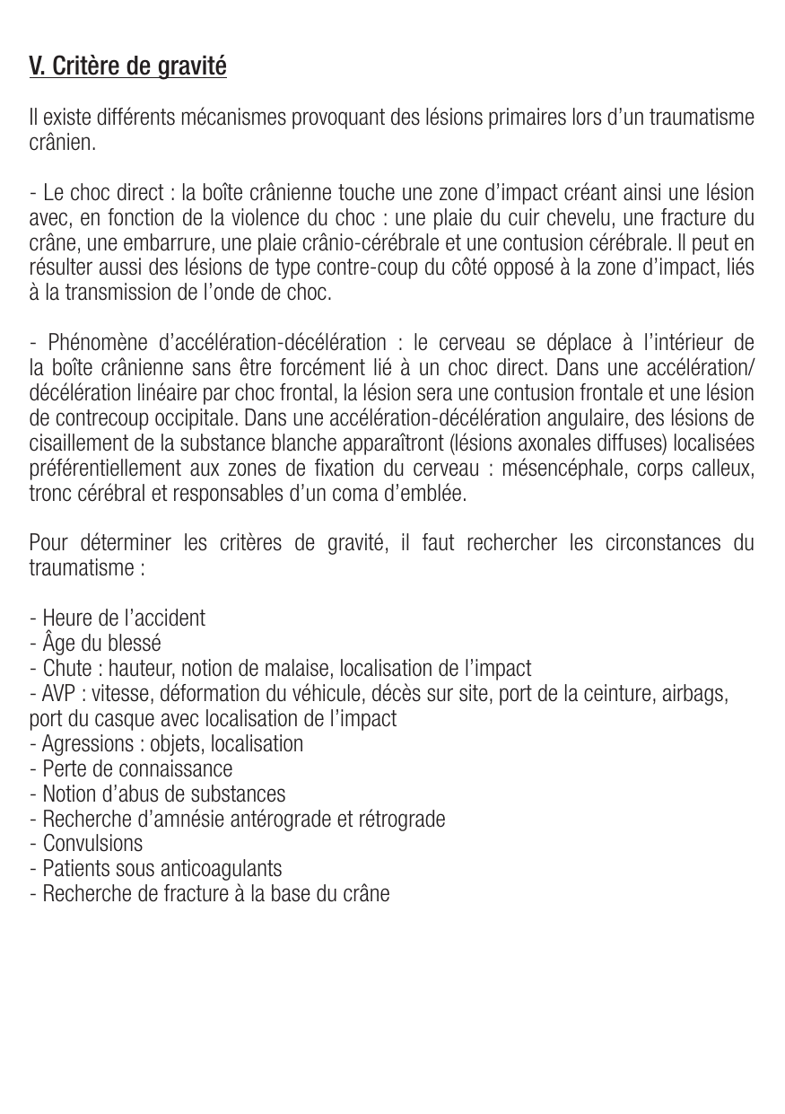 Fiche de révision Traumatisme Cranien : cours et fiche IDE (définition, signes, prise en charge) — page 3