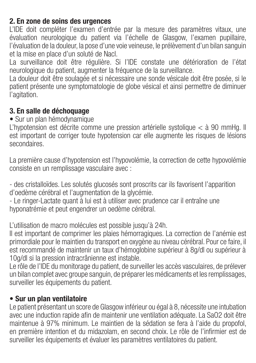 Fiche de révision Traumatisme Cranien : cours et fiche IDE (définition, signes, prise en charge) — page 5