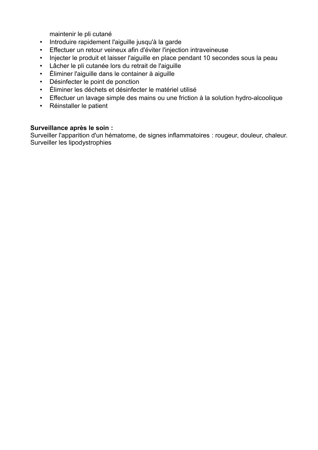 L'injection sous-cutanée : technique de soin pas à pas (fiche IDE) — 2