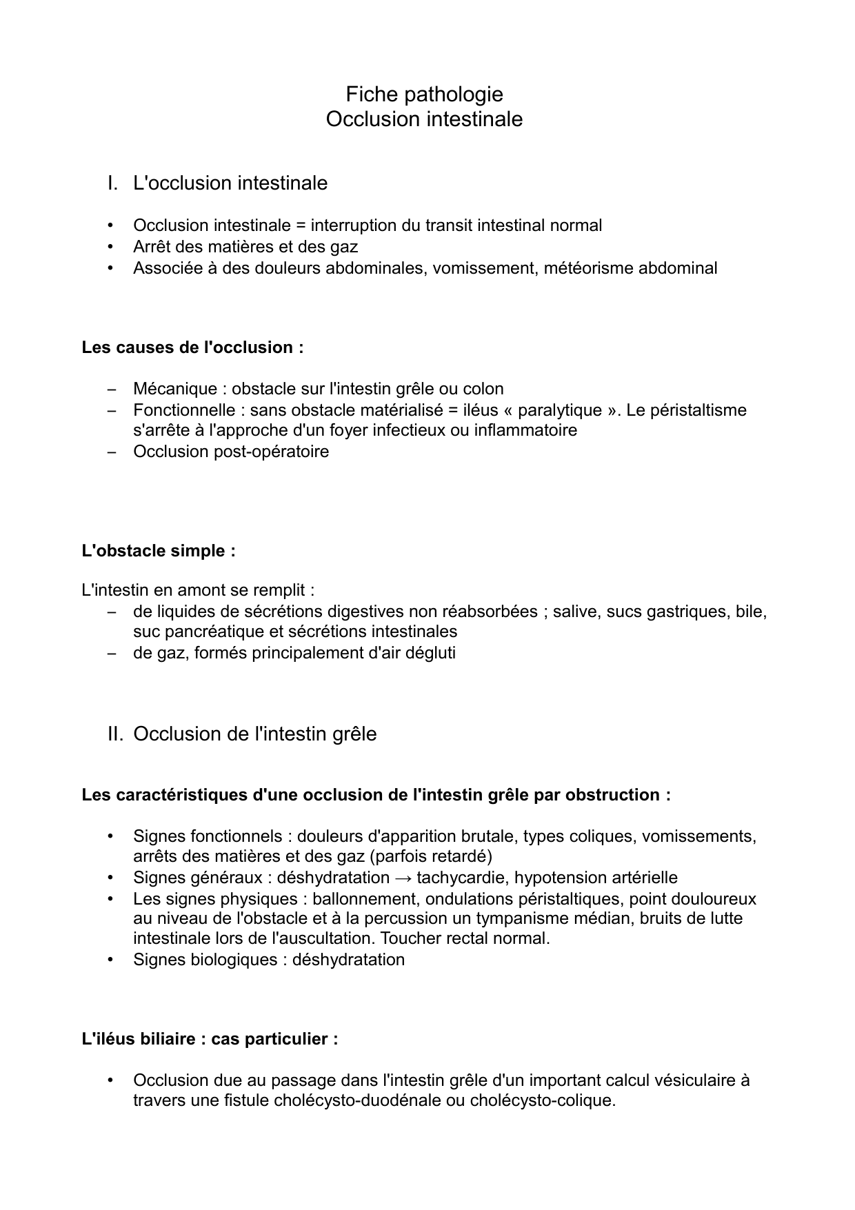 L'occlusion intestinale : cours et fiche IDE — 1