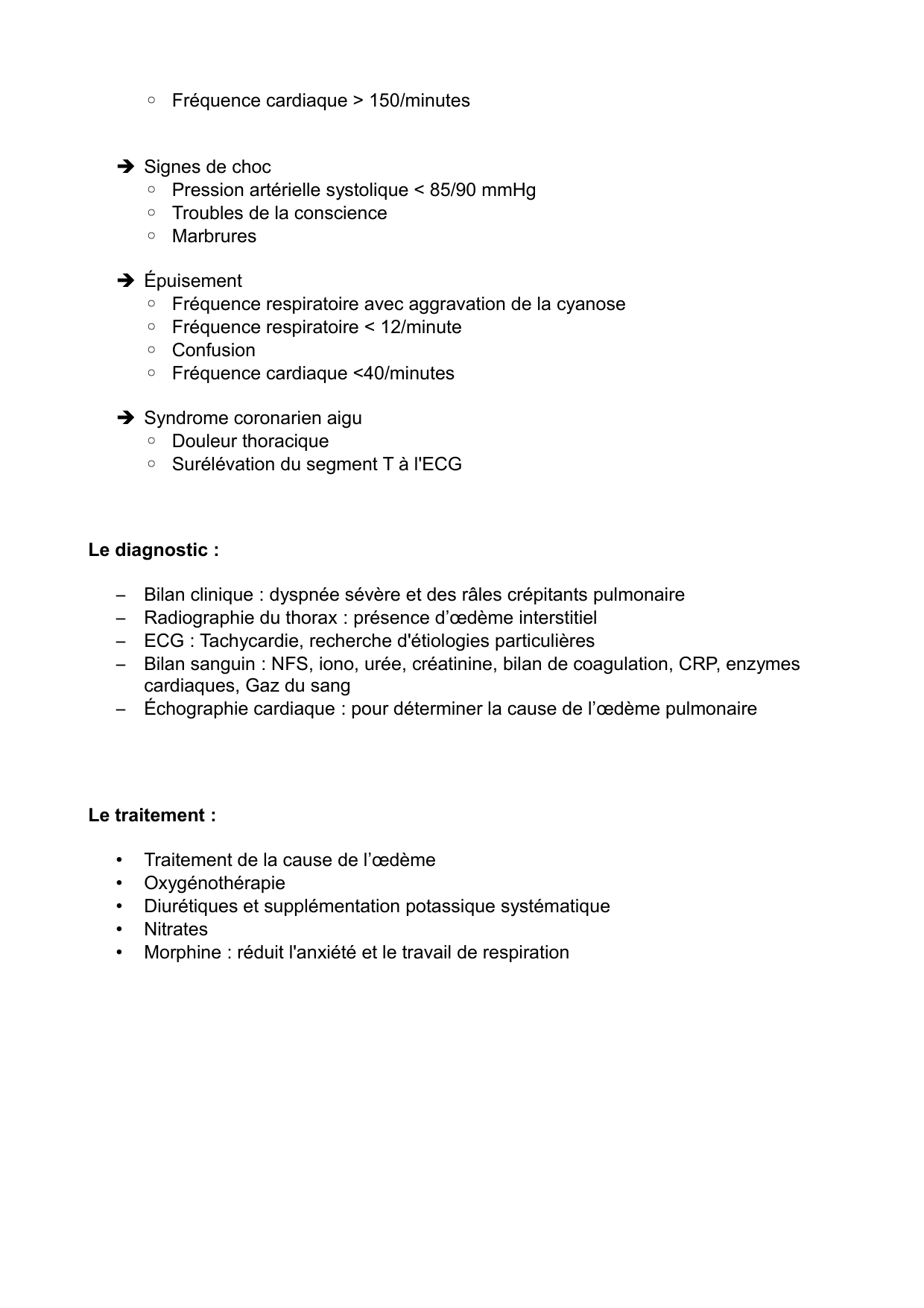 L'œdème aigu du poumon (OAP) : cours et fiche IDE — 2
