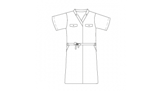 Modèle ISMAELB - Blouses médicales col V et ceinture