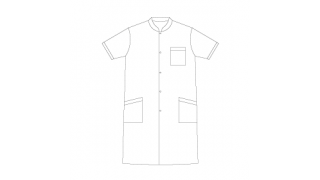 Modèle DAMIEN - Blouses médicales et de laboratoire col officier