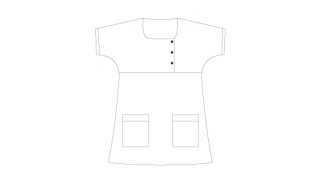 Modèle MYRTILLE - Blouses médicales col carré