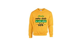 Sweat Personnalisé en linge par broderie ou flocage