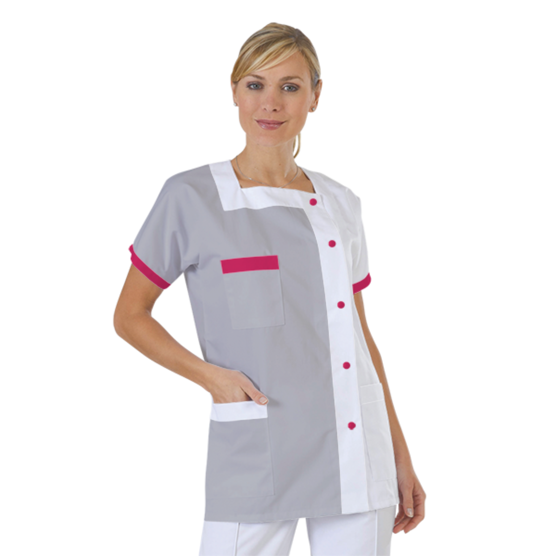 blouse-medicale-col-carre-a-personnaliser acheté - par Jihène - le 22-05-2018
