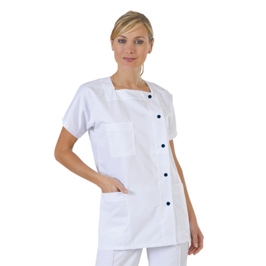 blouse-medicale-col-carre-a-personnaliser acheté - par Belinda - le 27-05-2021