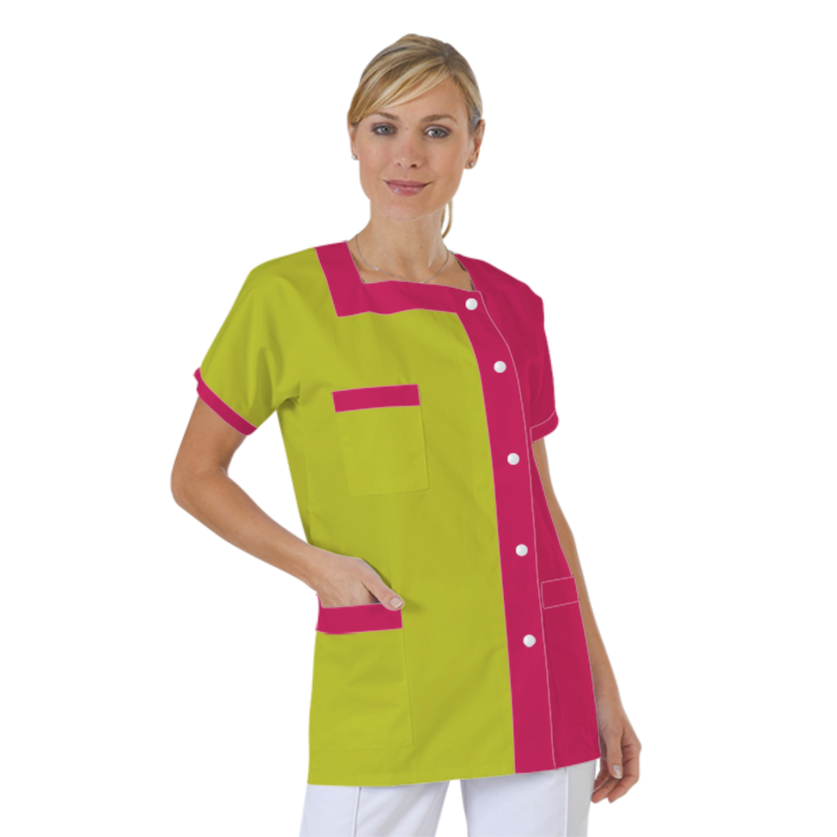 blouse-medicale-col-carre-a-personnaliser acheté - par Cayol - le 08-06-2018