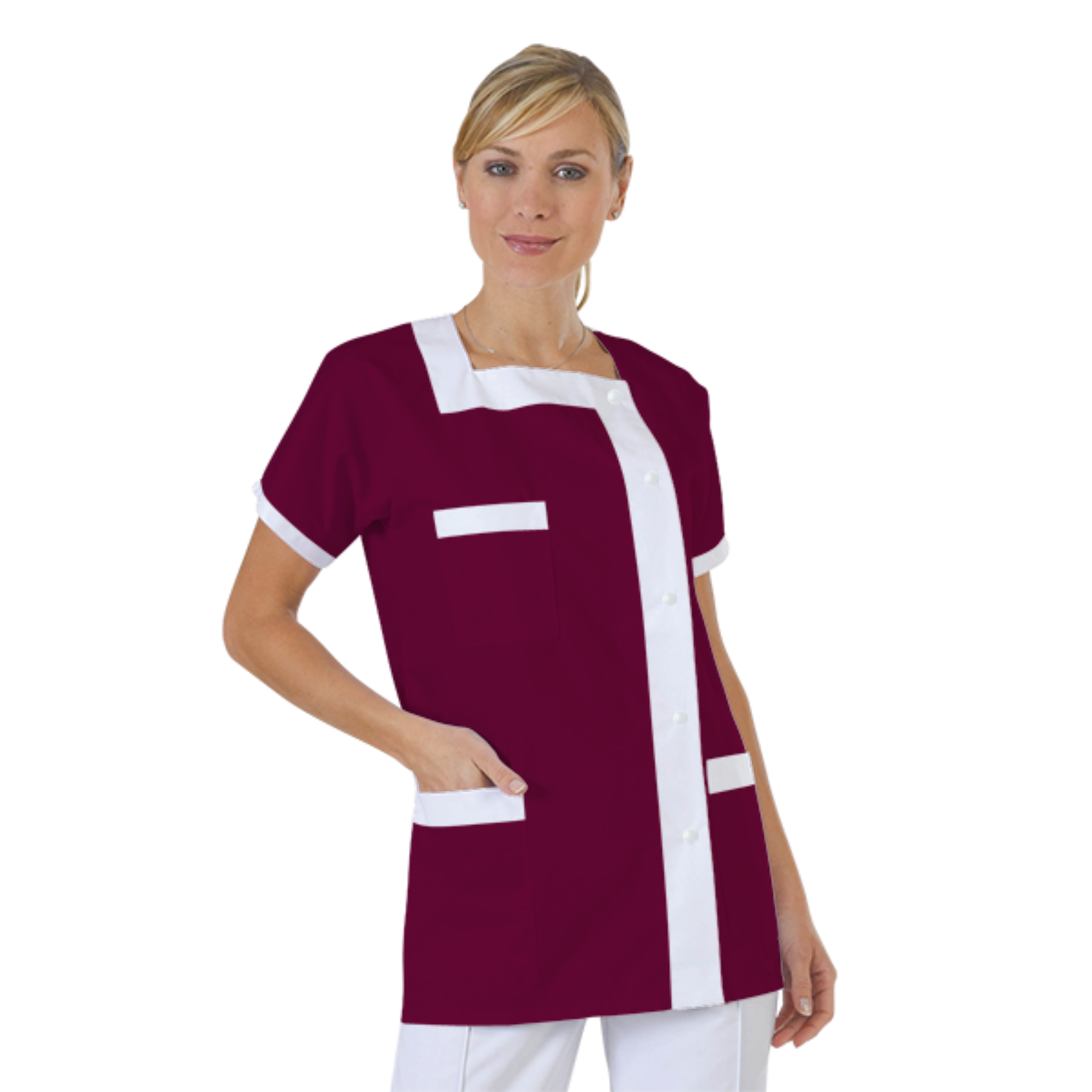 blouse-medicale-col-carre-a-personnaliser acheté - par Aurore - le 08-07-2019