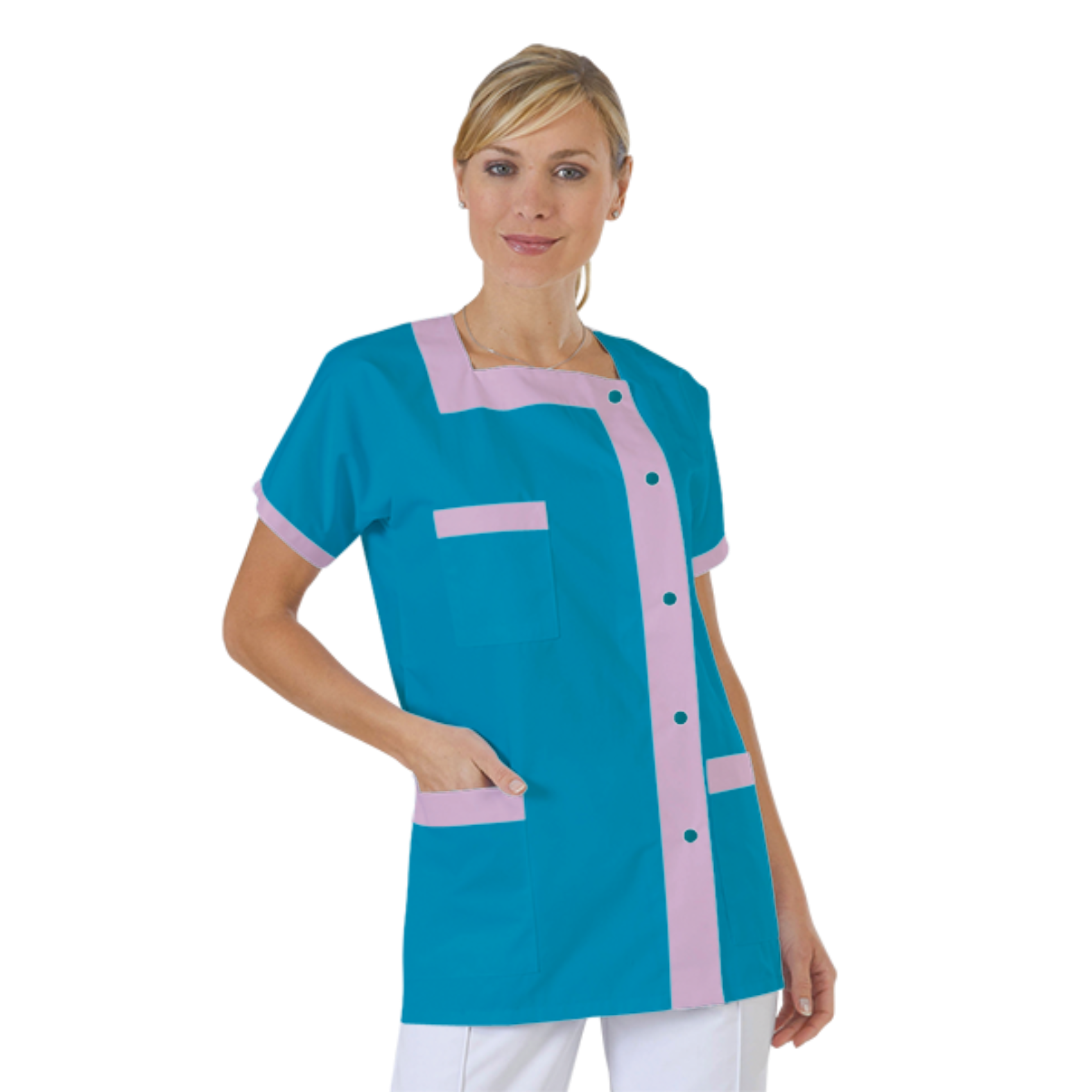blouse-medicale-col-carre-a-personnaliser acheté - par Nina - le 13-05-2023