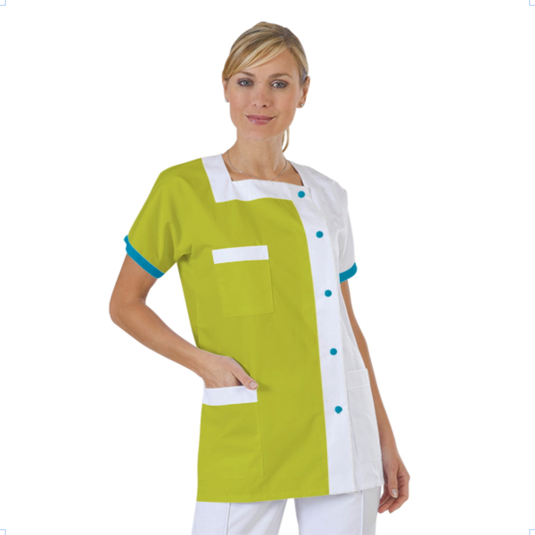 blouse-medicale-col-carre-a-personnaliser acheté - par Sandra - le 24-10-2020