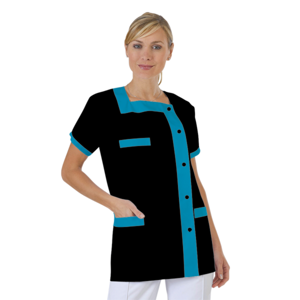 blouse-medicale-col-carre-a-personnaliser acheté - par Audrey - le 22-10-2023